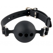 Силиконовый кляп-шар с отверстиями для дыхания Silicone Breathable Ball Gag Small - Pipedream - купить с доставкой в Туле