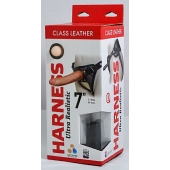 Насадка-фаллоимитатор на кожаных трусиках Harness Ultra Realistic 7  - 18 см. - LOVETOY (А-Полимер) - купить с доставкой в Туле