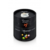 Массажная свеча с ароматом бубль-гума Bougie de Massage Gourmande Bubble Gum - 80 мл. - Plaisir Secret - купить с доставкой в Туле