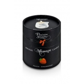 Массажная свеча с ароматом клубники Bougie de Massage Gourmande Fraise - 80 мл. - Plaisir Secret - купить с доставкой в Туле