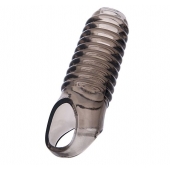 Дымчатая насадка с рёбрышками и подхватом мошонки ToyFa XLover - 12,5 см. - ToyFa - в Туле купить с доставкой