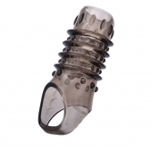 Открытая дымчатая насадка с точками и рёбрами ToyFa XLover - 11,5 см. - ToyFa - в Туле купить с доставкой