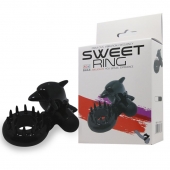 Чёрное эрекционное виброкольцо Sweet Ring с дельфинчиком - Baile - в Туле купить с доставкой