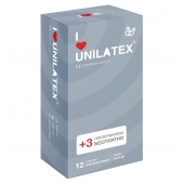 Презервативы с рёбрами Unilatex Ribbed - 12 шт. + 3 шт. в подарок - Unilatex - купить с доставкой в Туле