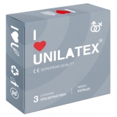 Презервативы с рёбрами Unilatex Ribbed - 3 шт. - Unilatex - купить с доставкой в Туле