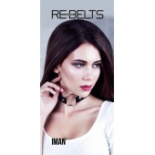 Чёрный чокер-кляп Iman Black - Rebelts - купить с доставкой в Туле