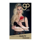 Пластиковая метелочка с красными пёрышками Small Feather Tickler - 32 см. - Blush Novelties - купить с доставкой в Туле