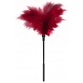Пластиковая метелочка с красными пёрышками Small Feather Tickler - 32 см. - Blush Novelties - купить с доставкой в Туле