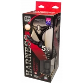 Пояс харнесс премиум класса WOMAN SIMPLEX(S) с 3 черными насадками - LOVETOY (А-Полимер) - купить с доставкой в Туле
