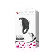 Чёрное эрекционное кольцо с вибрацией Rabbit Vibrator - Baile - в Туле купить с доставкой