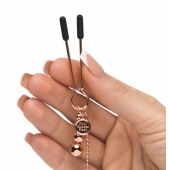 Золотистые зажимы для сосков и клитора All Sensation Nipple and Clitoral Chain - Fifty Shades of Grey - купить с доставкой в Туле