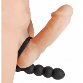 Насадка для двойного проникновения Double Fun Cock Ring with Double Penetration Vibe - XR Brands - в Туле купить с доставкой