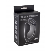 Чёрное эрекционное кольцо с анальной пробкой Button Anal Plug - Lola Games - в Туле купить с доставкой