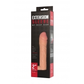 Телесная насадка-удлинитель Extension sleeve с подхватом - 17 см. - Sitabella - в Туле купить с доставкой