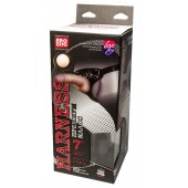 Кожаный пояс харнесс WOMAN LONG премиум класса с 3 насадками - LOVETOY (А-Полимер) - купить с доставкой в Туле