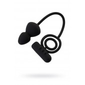 Чёрное эрекционное кольцо с вибростимулятором и анальным хвостом - Erotist Adult Toys - в Туле купить с доставкой