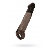 Чёрная насадка на пенис Tс подхватом - 19,5 см. - ToyFa - в Туле купить с доставкой