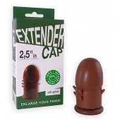 Коричневый латексный удлинитель пениса 2.5 in с шипиками - Sitabella - в Туле купить с доставкой