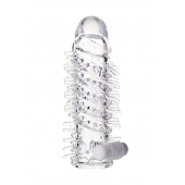 Насадка на пенис TOYFA A-Toys с вибропулей и шипами - 13,4 см. - A-toys - в Туле купить с доставкой