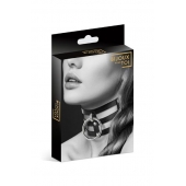 Чёрный тройной чокер с большим кольцом - Bijoux Pour Toi - купить с доставкой в Туле