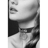 Узенький ошейник из полиуретана с кольцом - Bijoux Pour Toi - купить с доставкой в Туле