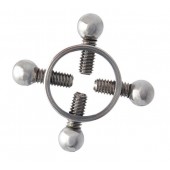 Серебристые зажимы для сосков на винтах - ToyFa - купить с доставкой в Туле