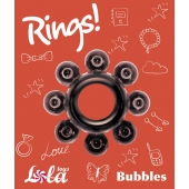 Чёрное эрекционное кольцо Rings Bubbles - Lola Games - в Туле купить с доставкой