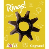 Чёрное эрекционное кольцо Rings Cogweel - Lola Games - в Туле купить с доставкой