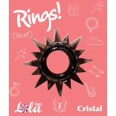 Чёрное эрекционное кольцо Rings Cristal - Lola Games - в Туле купить с доставкой
