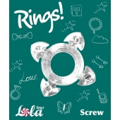 Прозрачное эрекционное кольцо Rings Screw - Lola Games - в Туле купить с доставкой