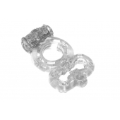 Прозрачное эрекционное кольцо Rings Treadle с подхватом - Lola Games - в Туле купить с доставкой