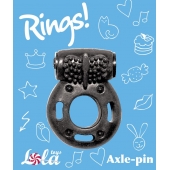 Черное эрекционное кольцо с вибрацией Rings Axle-pin - Lola Games - в Туле купить с доставкой