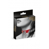 Красный узенький чокер с кольцом - Bijoux Pour Toi - купить с доставкой в Туле