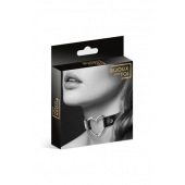 Чёрный чокер с кольцом в форме сердца - Bijoux Pour Toi - купить с доставкой в Туле