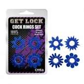 Набор из 4 синих колец Get Lock - Chisa - в Туле купить с доставкой