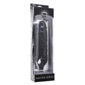 Чёрная увеличивающая насадка на член Mamba Cock Sheath Packaged - 16,5 см. - XR Brands - в Туле купить с доставкой