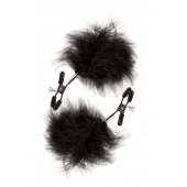 Зажимы для сосков с пухом FEATHERED NIPPLE CLAMPS - Blush Novelties - купить с доставкой в Туле
