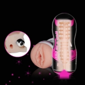 Мастурбатор-вагина Sex In A Can Vibra Vagina Tunnel - Lovetoy - в Туле купить с доставкой