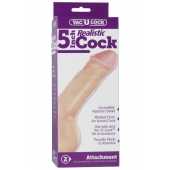 Насадка-реалистик для трусиков Vac-U-Lock 5  Realistic - 12,7 см. - Doc Johnson - купить с доставкой в Туле