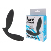Чёрный вибростимулятор простаты Sex Expert Vibe Pleasure - Sex Expert - в Туле купить с доставкой