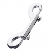 Серебристый двухсторонний карабин TOYFA Metal - ToyFa - купить с доставкой в Туле