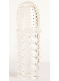 Прозрачная закрытая гелевая насадка - 13,5 см. - Toyfa Basic - в Туле купить с доставкой