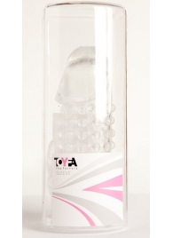 Гелевая прозрачная насадка с 2 отростками - 13 см. - Toyfa Basic - в Туле купить с доставкой