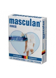 Ультратонкие презервативы Masculan Ultra Fine с обильной смазкой - 3 шт. - Masculan - купить с доставкой в Туле