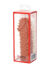 Телесная насадка на фаллос с имитацией шипов KOKOS Extreme Sleeve 07 - 14,7 см. - KOKOS - в Туле купить с доставкой
