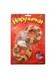 Металлические наручники с леопардовой плюшевой отделкой - Сима-Ленд - купить с доставкой в Туле