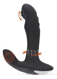 Черный вибромассажер простаты с функцией римминга Plug with Perineum Stimulator - 16,6 см. - Orion - в Туле купить с доставкой