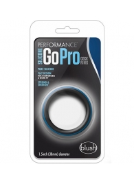 Черно-синее эрекционное кольцо Silicone Go Pro Cock Ring - Blush Novelties - в Туле купить с доставкой