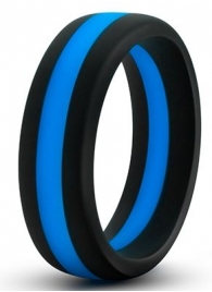 Черно-синее эрекционное кольцо Silicone Go Pro Cock Ring - Blush Novelties - в Туле купить с доставкой