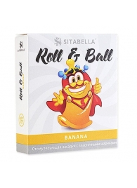 Стимулирующий презерватив-насадка Roll   Ball Banana - Sitabella - купить с доставкой в Туле